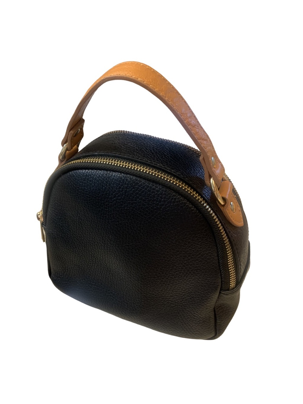 Divina Firenze Black Italian Leather Mini Bag Backpack Classic Quiet Luxury
